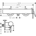 Hansgrohe Tecturis S, robinetterie de douche apparente,...