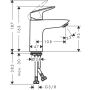 Mitigeur de lavabo Hansgrohe Logis 100, avec garniture découlement PushOpen, noir mat