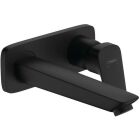 Hansgrohe Logis, set de finition, pour mitigeur de lavabo encastré 2 trous, bec 195 mm, noir mat