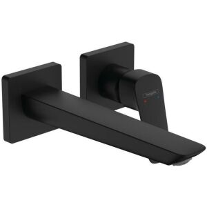 Hansgrohe Logis, set de finition, pour mitigeur de lavabo 2 trous encastré, bec 205 mm, noir mat