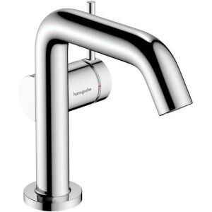 Hansgrohe Tecturis S basin mixer, fine cool start, 130mm projection, without pop-up waste, chrome