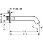 Hansgrohe Tecturis S banyo musluğu, mat siyah