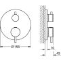 Grohe Atrio Brausethermostat, 2-Wege-Umstellung, cool sunrise