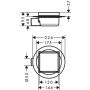 Hansgrohe Punktablauf RainDrain Spot, mit Abdeckung 150x150mm, befliesbar edelstahl gebürstet