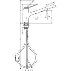 Torneira misturadora de cozinha Hansgrohe Zesis M33,...