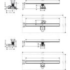 Canal de duche Hansgrohe RainDrain Allround, conjunto...