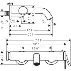 Hansgrohe Tecturis S Bdearmatur, Aufputz mattschwarz