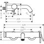 Hansgrohe Tecturis S Bdearmatur, Aufputz mattschwarz