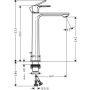 Hansgrohe Rebris E 240 bateria umywalkowa, CoolStart, z wyciąganym odpływem, chrom