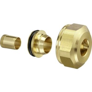 Oventrop Regusol compression fitting, set 2, brass, with 15mm support sleeves (2 pieces)