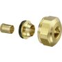 Oventrop Regusol compression fitting, set 2, brass, with 15mm support sleeves (2 pieces)