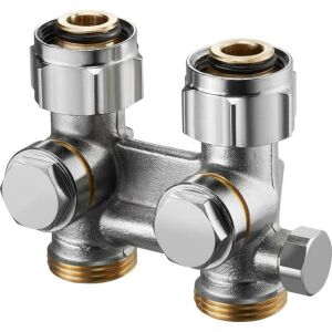 Oventrop shut-off valve ZBU Multiflex F, 3/4" ÜMx3/4" AG brass nickel plated