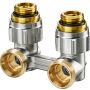 Oventrop shut-off angle valve ZB Multiflex F, 1/2" male x 3/4" male brass