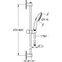 Grohe Brausestangenset TEMPESTA 110, 3 Strahlarten, Water Saving, 600mm chrom