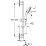 Conjunto de calhas de duche Grohe TEMPESTA 110, 3 tipos de jato, prateleira, 600 mm cromado