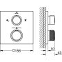 Grohe Thermostat Brausebatterie ALLURE, mit 2-Wege-Umstellung hard graphite