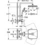 Grohe Tempesta 250 Cube duş sistemi, mat siyah