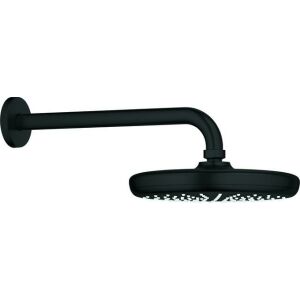 Grohe, ensemble de douche de tête Tempesta 210, 286 mm, débit 9,5 l/min, noir mat