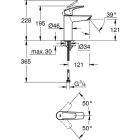 Grohe Eurosmart basin tap, smooth body, M-size, matt black