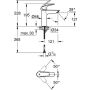 Νιπτήρας Grohe Eurosmart Armatrur, λείο σώμα, μέγεθος M, μαύρο ματ