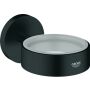 Support ESSENTIALS de Grohe, pour gobelet/porte-savon/distributeur de savon noir mat