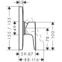 Conjunto pré-fabricado Hansgrohe TALIS E, para misturadora de duche de encastrar Highflow, cromado