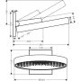 Chuveiro suspenso Hansgrohe RAINFINITY 360 1jet, cromado de montagem na parede