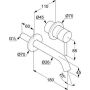 Mitigeur monocommande à deux trous pour lavabo Kludi Bozz, encastré, or brossé