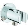 Grohe Wandanschlussbogen TEMPESTA, mit Brausehalter, eigensicher, chrom