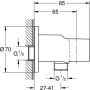 Grohe Wandanschlussbogen TEMPESTA, mit Brausehalter, eigensicher, chrom