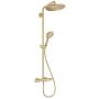 Hansgrohe Showerpipe CROMA SELECT S 280 1jet, EcoSmart, with shower thermostat, brushed bronze