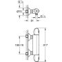 Grohe GROHTHERM 1000 duş termostatı, duvara monte, mat siyah