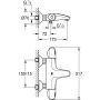 Grohe GROHTHERM 1000 Miscelatore termostatico per vasca, montaggio a parete, senza raccordi nero opaco