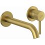 Kludi Bozz two-hole single-lever basin mixer, UP brushed gold