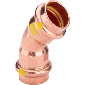 PROFIPRESS-G 45 degree elbow I/I a. Copper