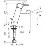 Hansgrohe Talis Bidet Armatur, chrom