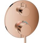 Grohe Atrio Thermostat Brausebatterie Fertigset, 2-Wege-Umstellung warm sunset