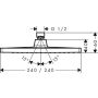 Hansgrohe Kopfbrause Crometta E 240, 1 jet, EcoSmart mattschwarz