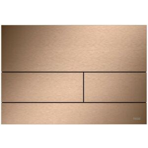 Tece Square toilet push plate, brushed metal rose gold with anti-fingerprint