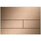 Tece Square toilet push plate, brushed metal rose gold...