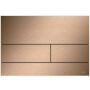 Tece Square toilet push plate, brushed metal rose gold with anti-fingerprint