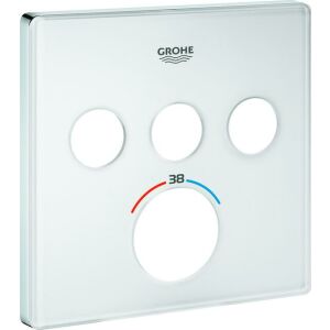 Grohe Rosette SMARTCONTROL moon white, eckig, für UP-THM mit 3 ASV