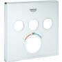 Grohe Rosette SMARTCONTROL moon white, eckig, für UP-THM mit 3 ASV