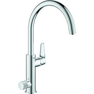 Grohe BLUE PURE BauCurve Küchen Spültischarmatur, C-Auslauf chrom