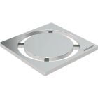 Grille design Geberit CIRCLE 80x80 mm, acier inoxydable...