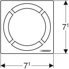 Rejilla de diseño Geberit CIRCLE 80x80 mm acero...