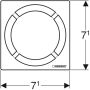 Grille design Geberit CIRCLE 80x80 mm, acier inoxydable brossé