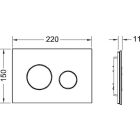 B-Ware: Tece Loop WC Betätigungsplatte, Glas schwarz, Tasten schwarz