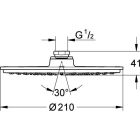 B-Ware: Grohe Kopfbrause RAINSHOWER C 210 mm, chrom