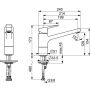 B-Ware: Hansa Twist Spültisch Küchenarmatur, Ausladung 199mm verchromt